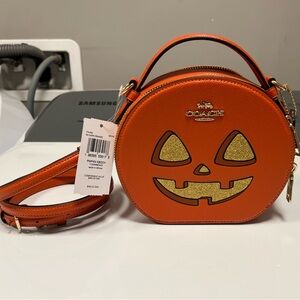 NWT Coach Pumpkin crossbody purse